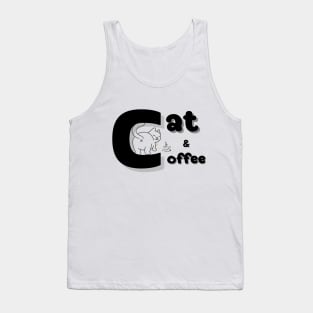 cat and coffee Tank Top